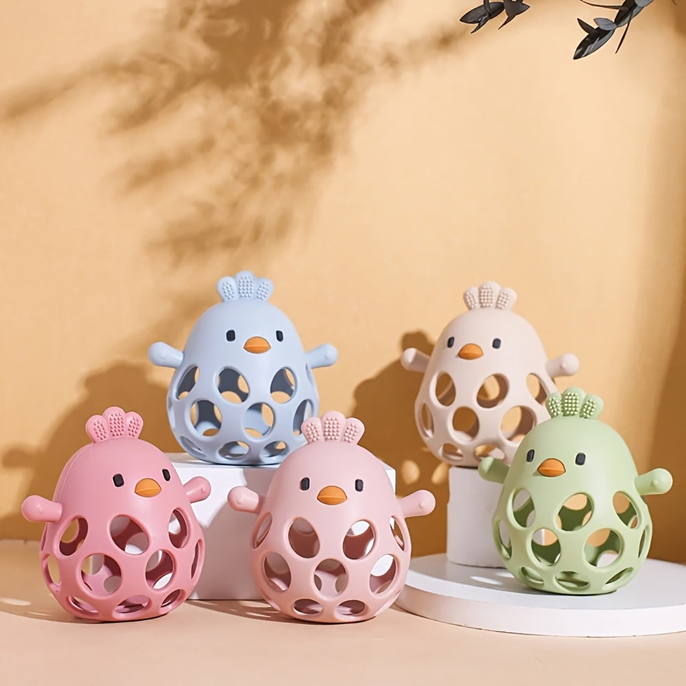 Handheld Ball Rattle & Hollow Chick Teething Toy