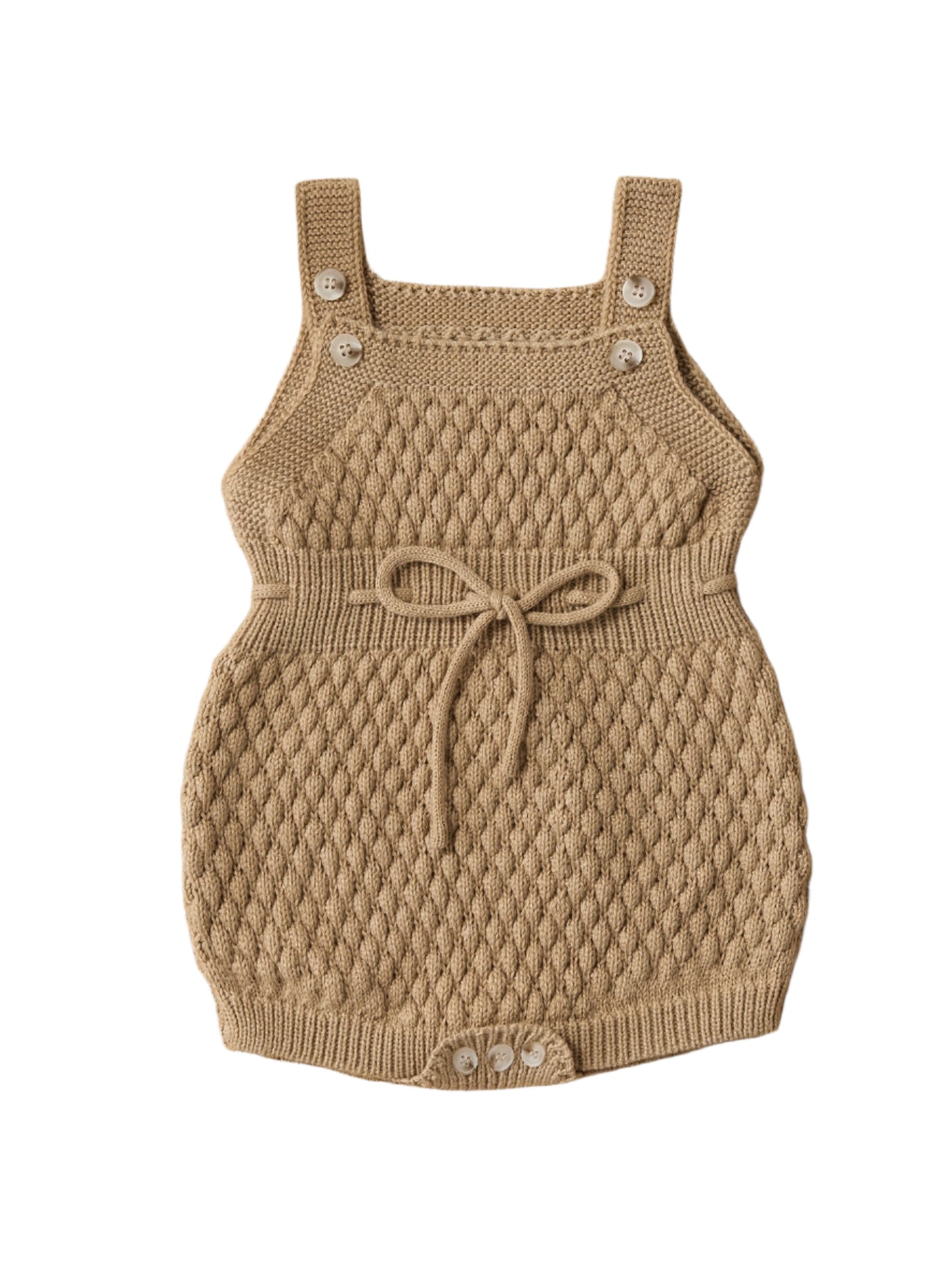 Girls Soft Knit Suspender Romper