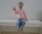 Pixie Bow Denim Wash Pants