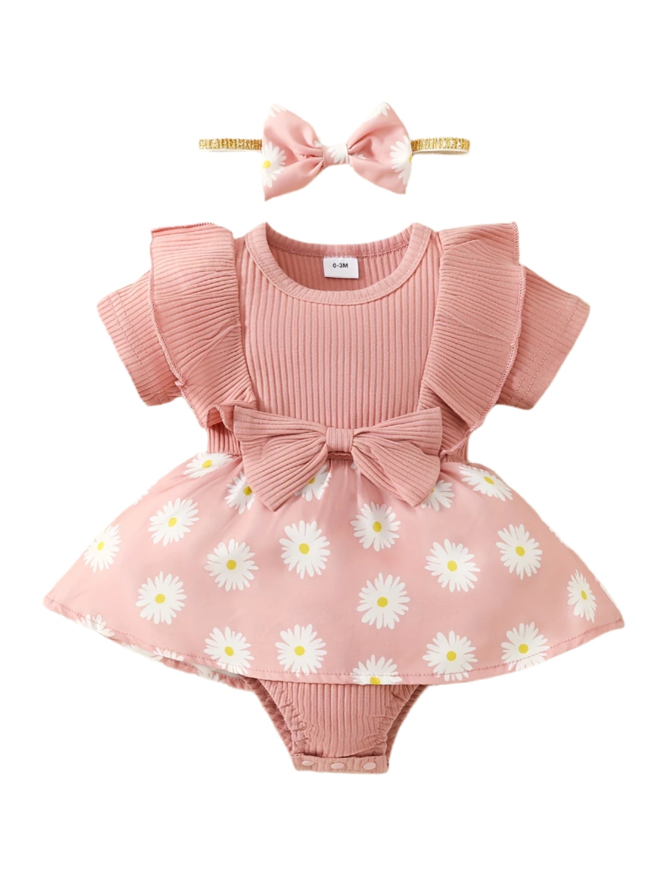 Floral Whimsy Baby Dress & Headband Set