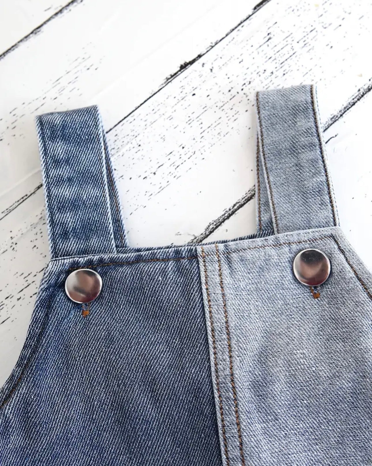 Boys Short Denim Overalls