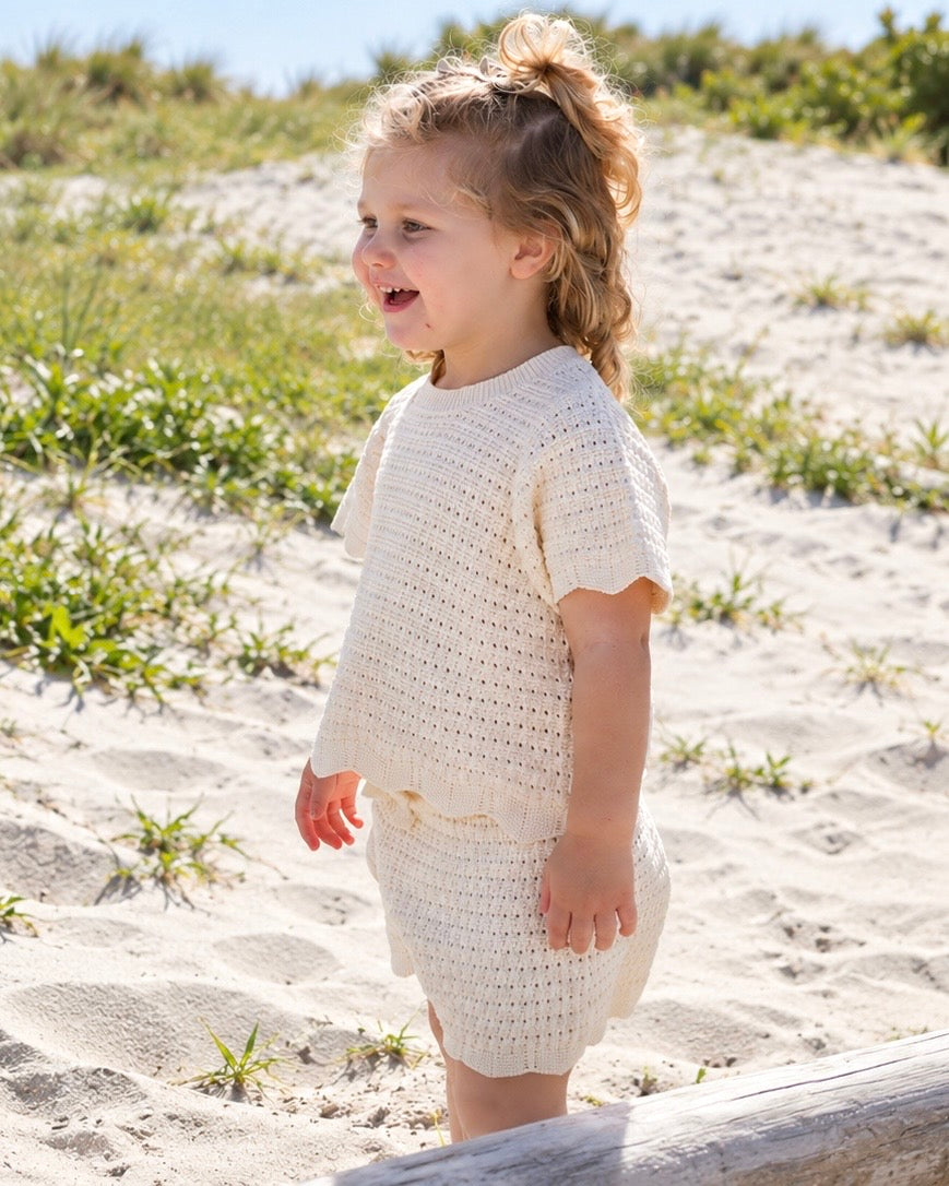 Sweet Scallop Knit Set