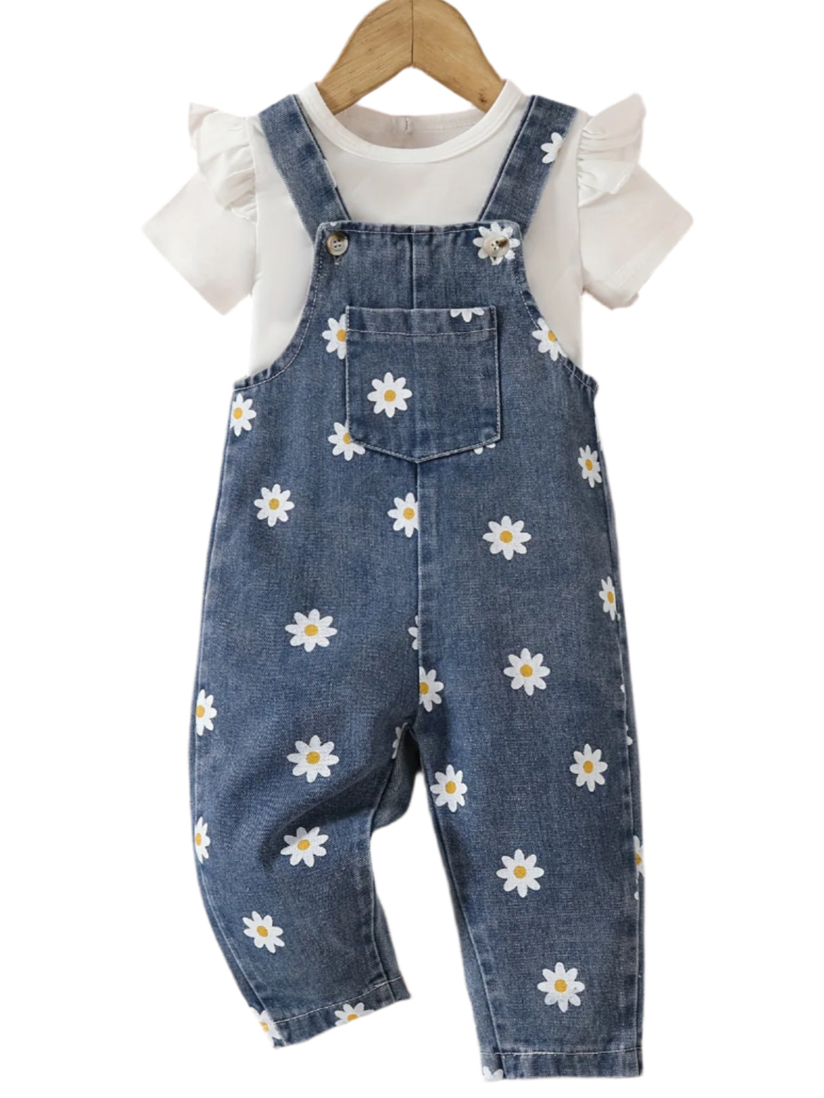 Blossom Breeze 2pcs Set – Ruffle Top & Floral Jumpsuit