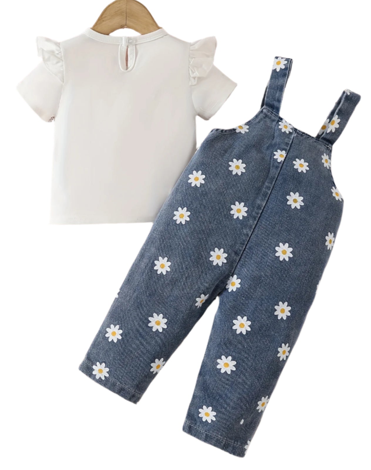 Blossom Breeze 2pcs Set – Ruffle Top & Floral Jumpsuit