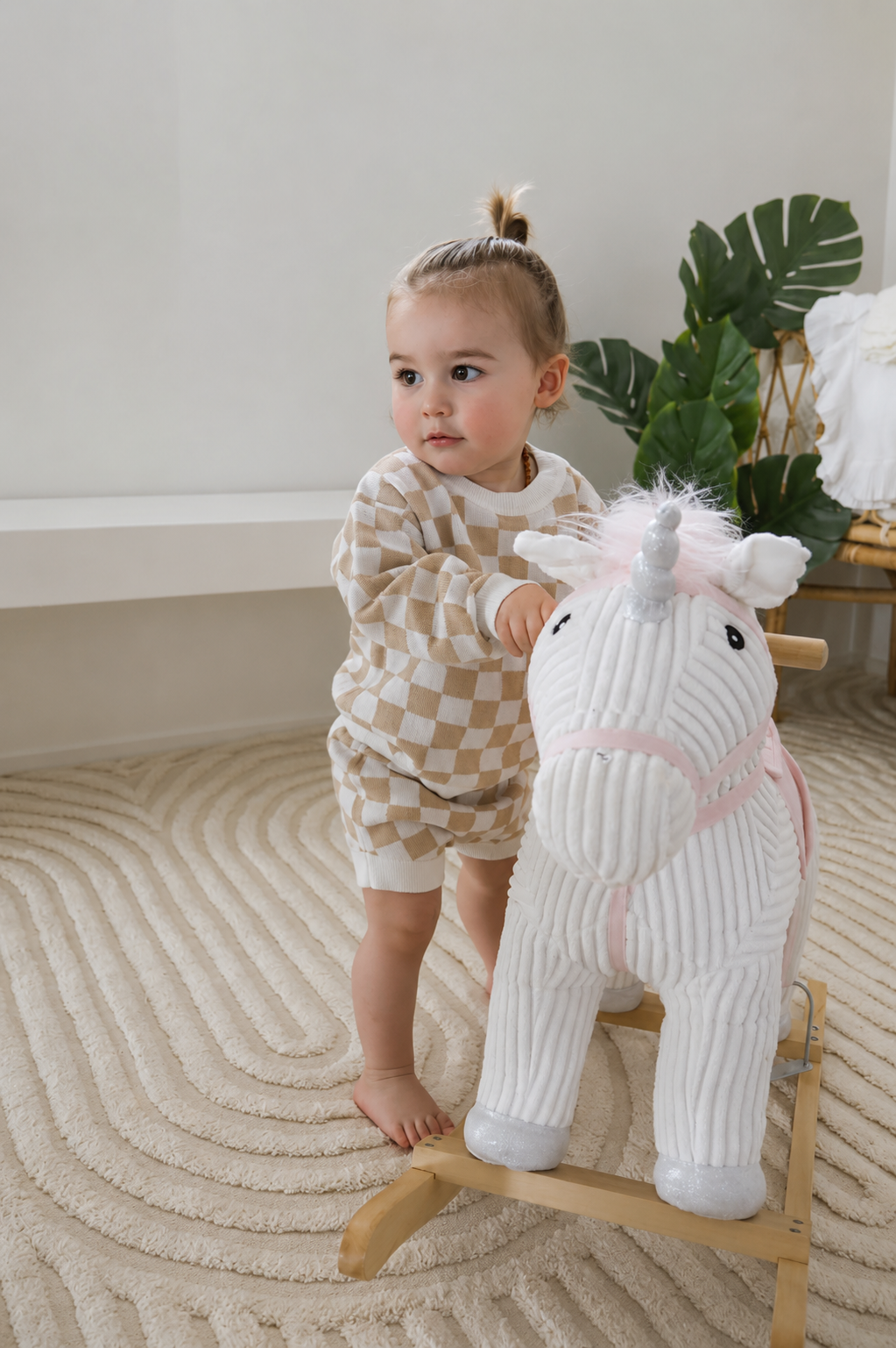 Gingham Knitted Set