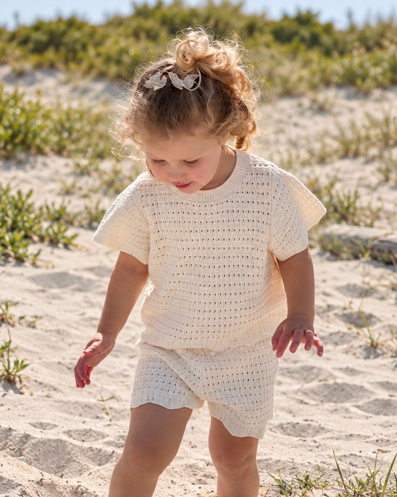 Sweet Scallop Knit Set