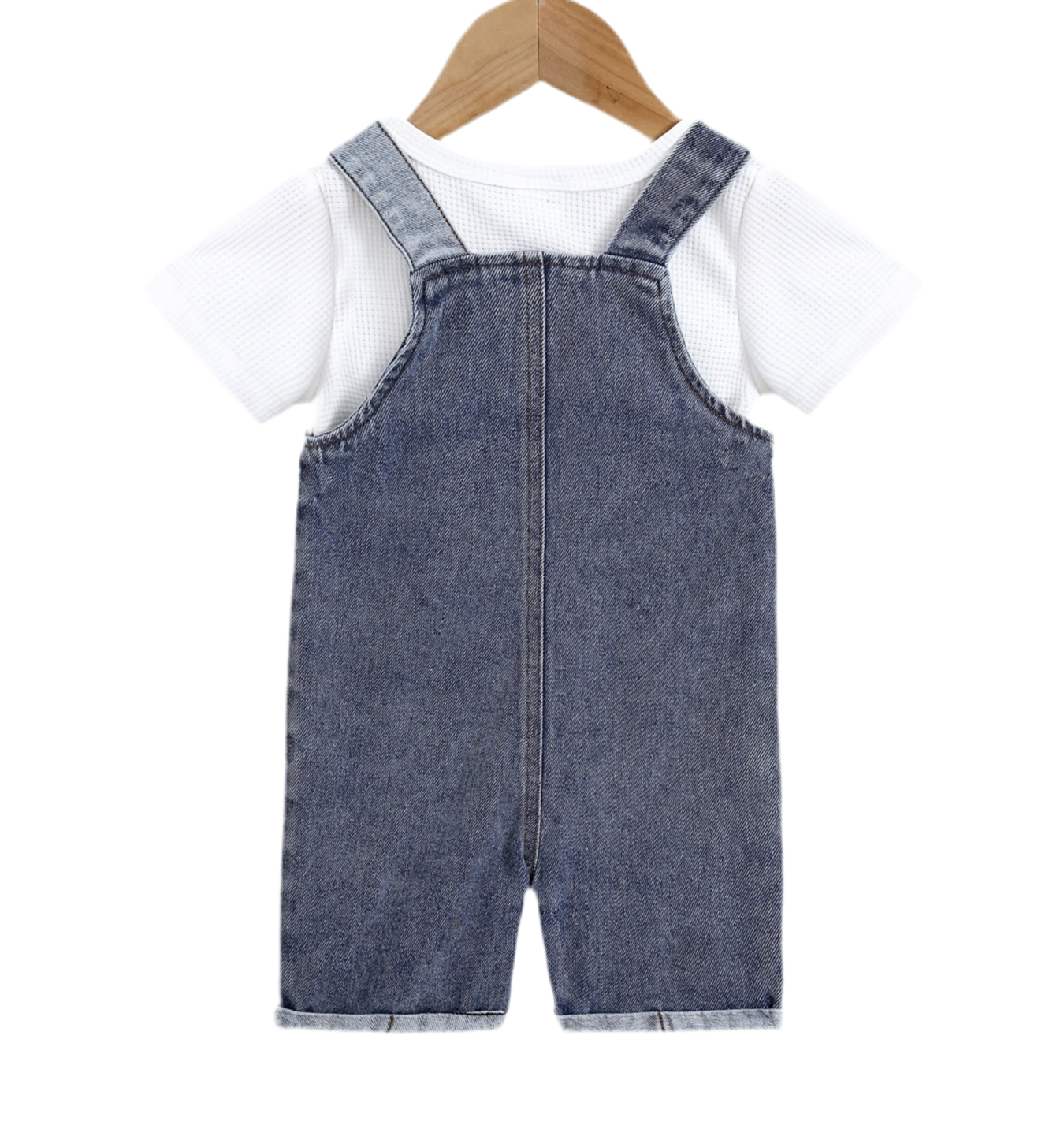 Boys Short Denim Overalls & T-Shirt Set
