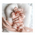 Autumn Floral Knit Baby Girls Clothing Set | Long Sleeve Top & Pants Outfit