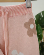 Pink Floral Knit Set