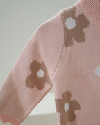 Pink Floral Knit Set