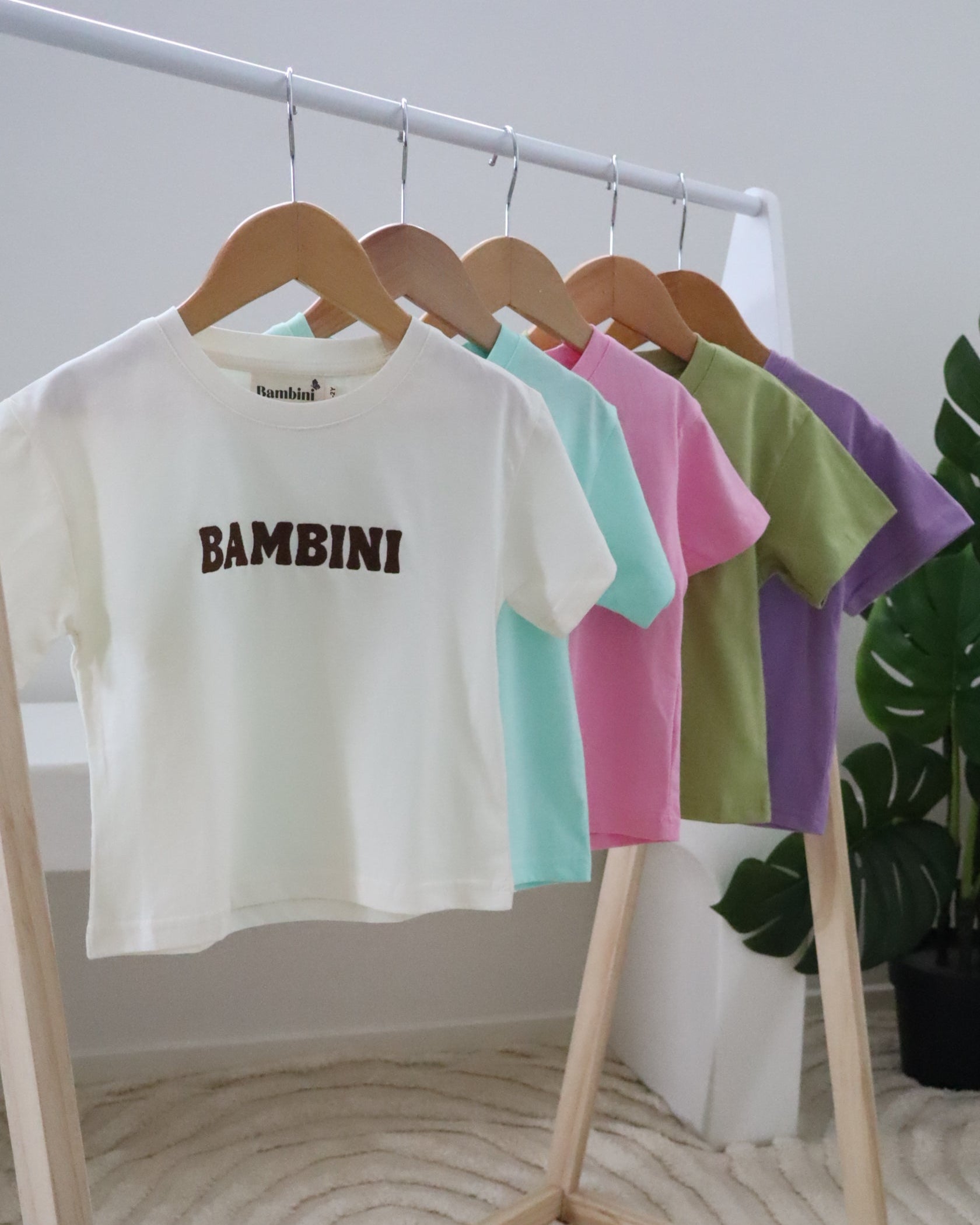 Bambini Embroidered Oversized Tee – 100% Cotton