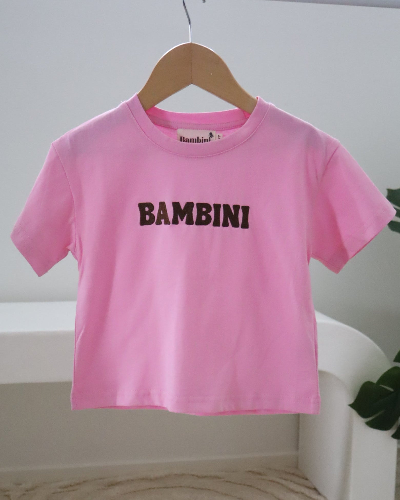 Bambini Embroidered Oversized Tee – 100% Cotton