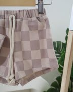 Grey Checkered Cotton Set