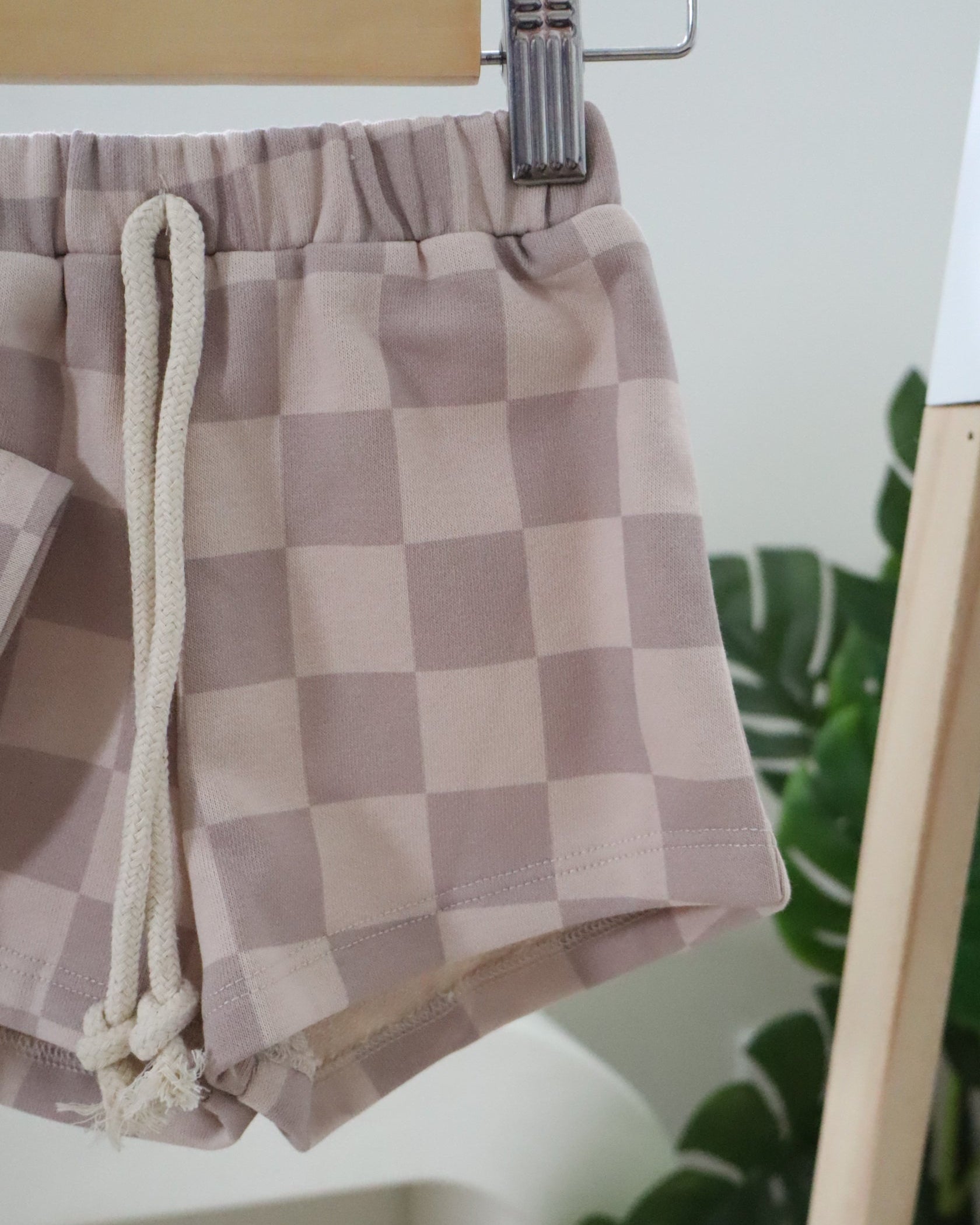 Grey Checkered Cotton Set