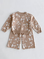 Bow Knit Sweater Set