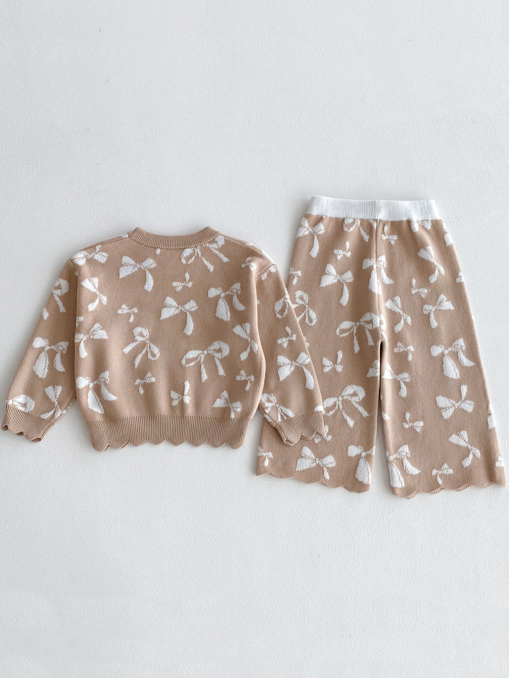Bow Knit Sweater Set