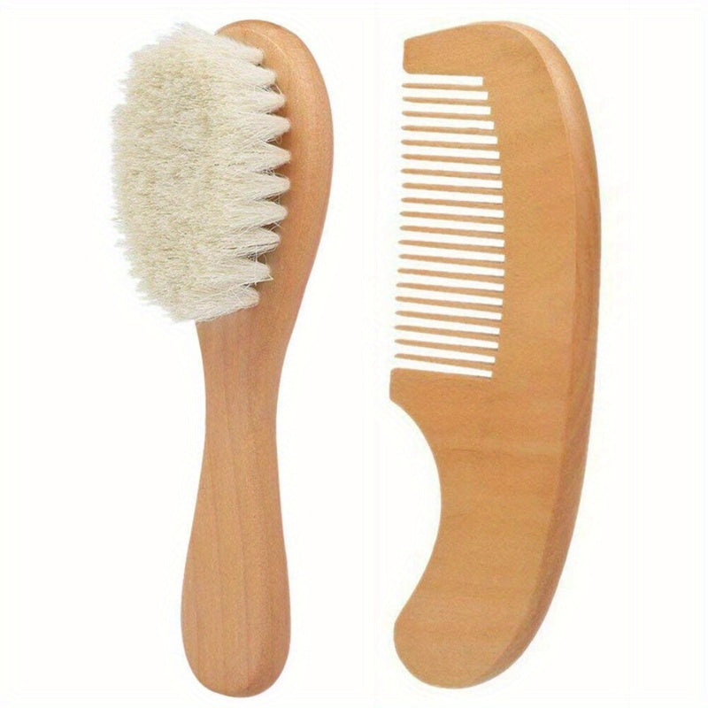 Wooden Baby Hair Brush & Comb Set