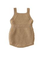 Girls Soft Knit Suspender Romper