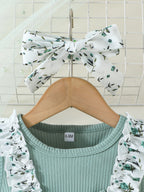Girls Summer Floral Bow Dress
