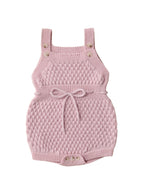 Girls Soft Knit Suspender Romper