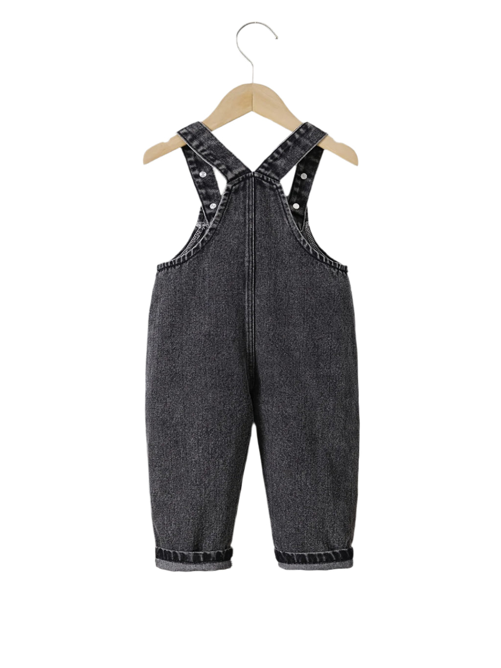 Black Denim Overalls