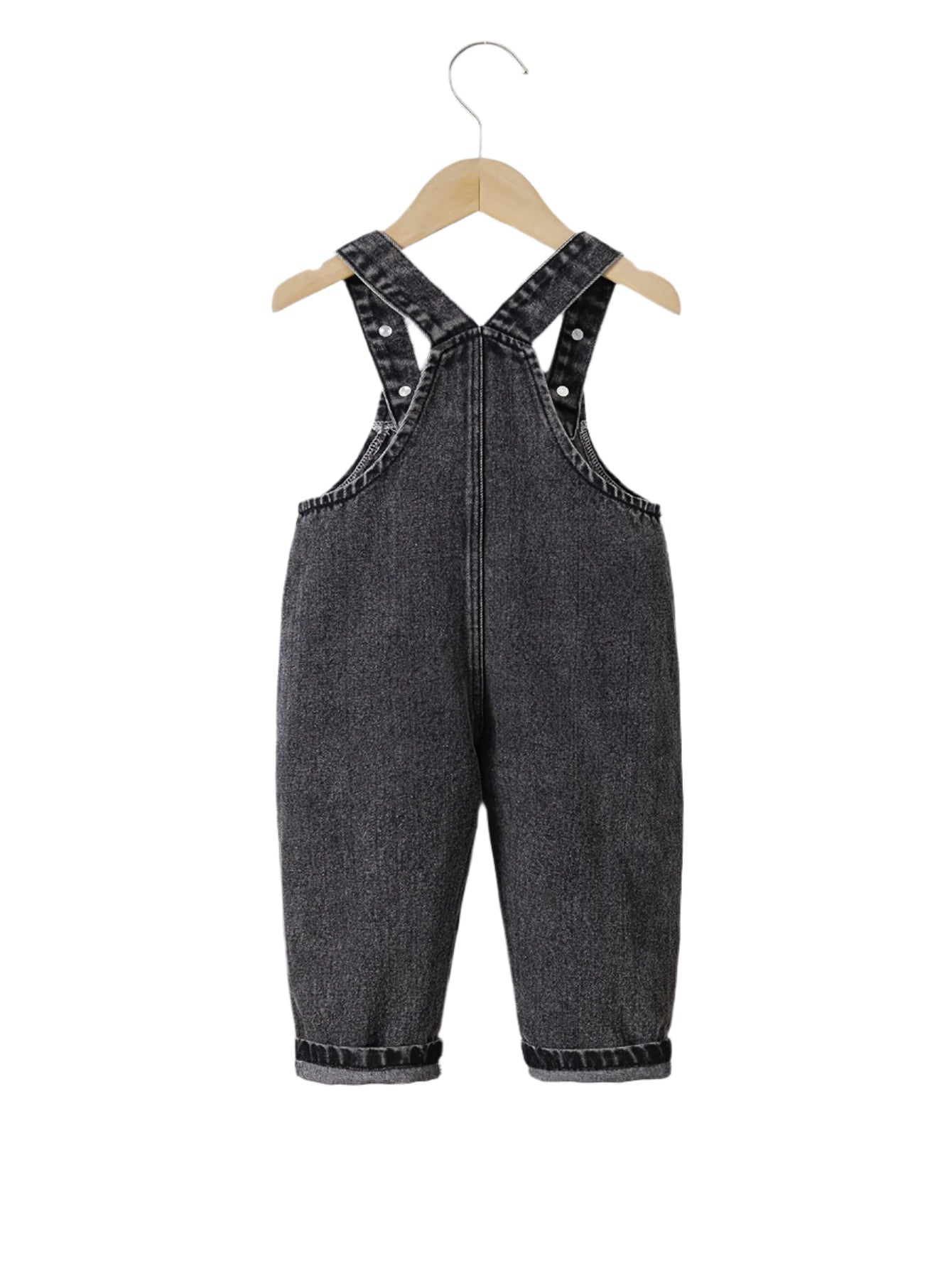 Black Denim Overalls