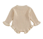 Cotton Knit Ruffle Romper