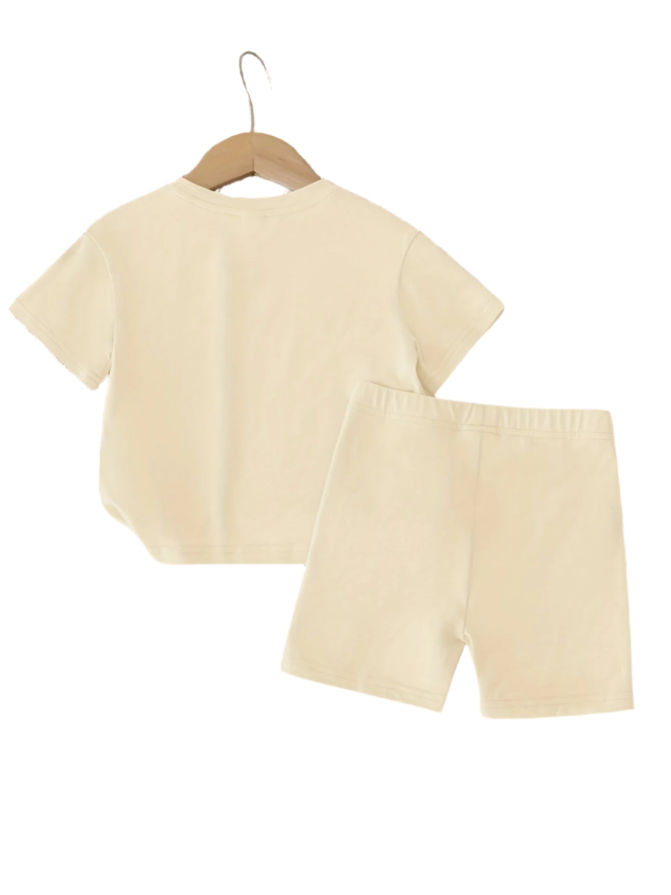 2-Piece Girls Summer Daisy Set Beige