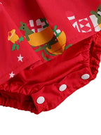 Ruffle Trim Christmas Romper