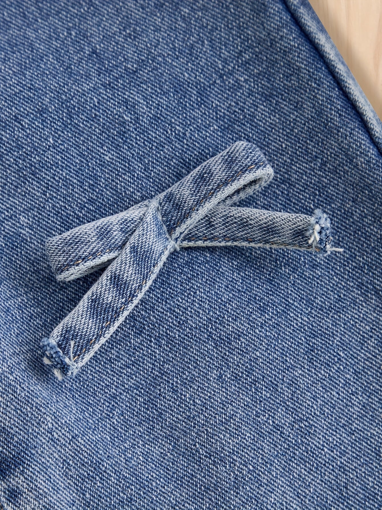 Denim Bow Pants