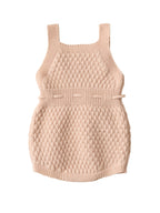 Girls Soft Knit Suspender Romper