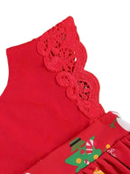 Ruffle Trim Christmas Romper