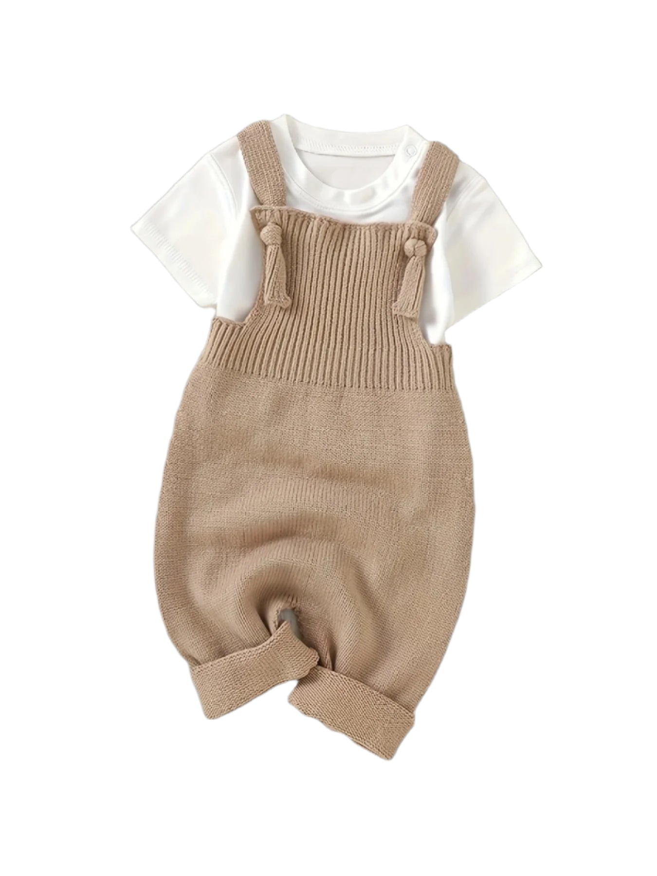 Knit Suspender Romper