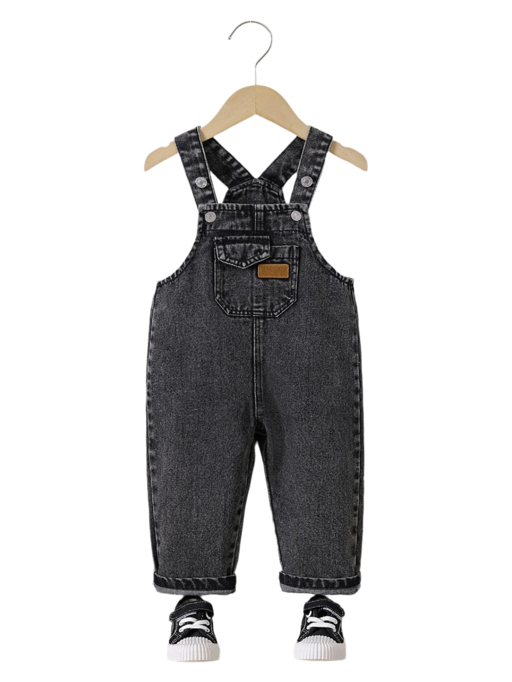 Black Denim Overalls