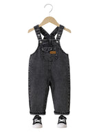 Black Denim Overalls
