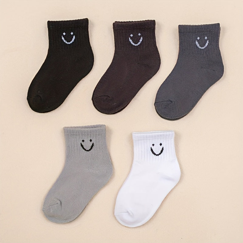 5 Pairs Smiley Face Socks