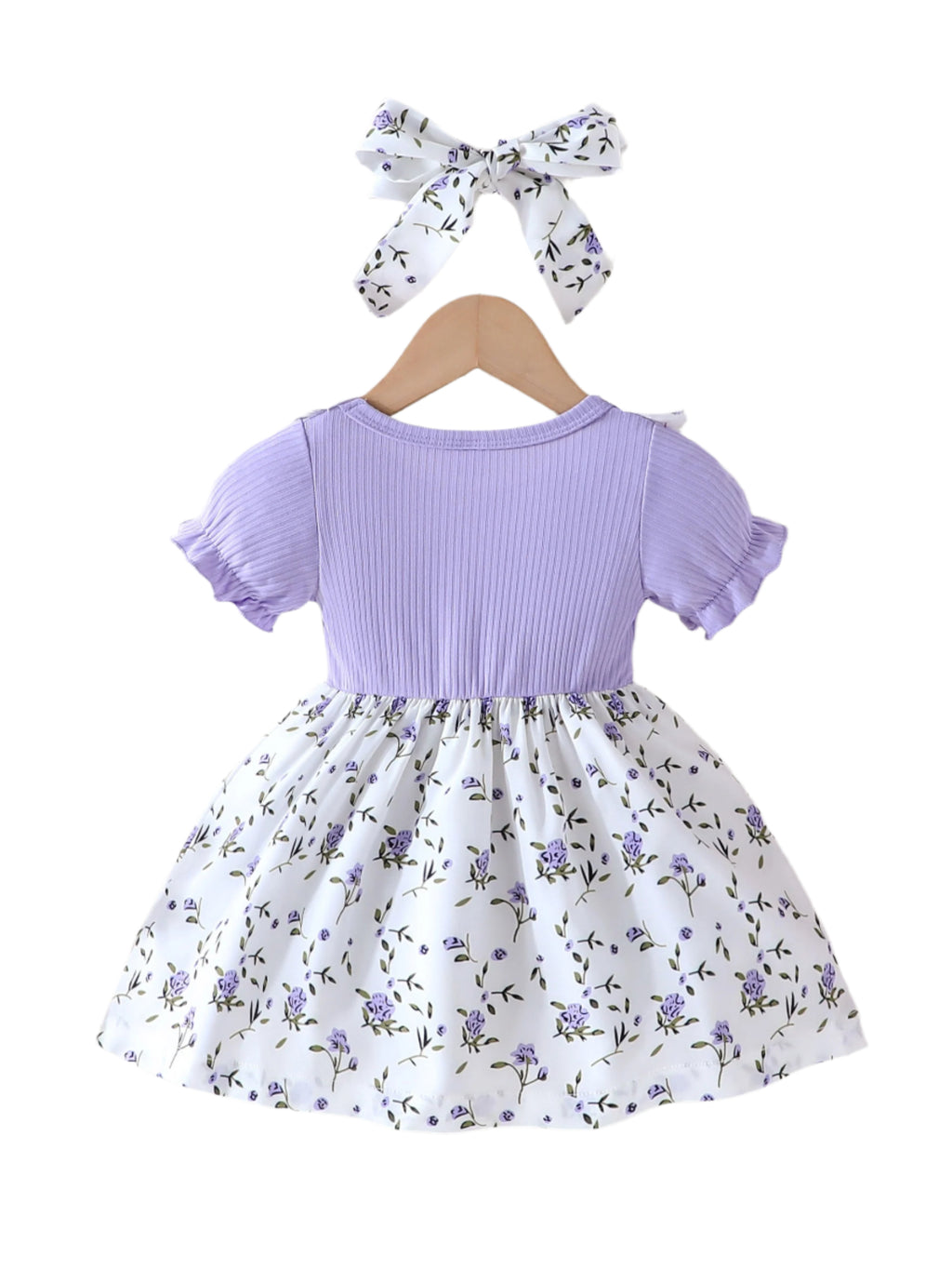 Girls Summer Floral Bow Dress