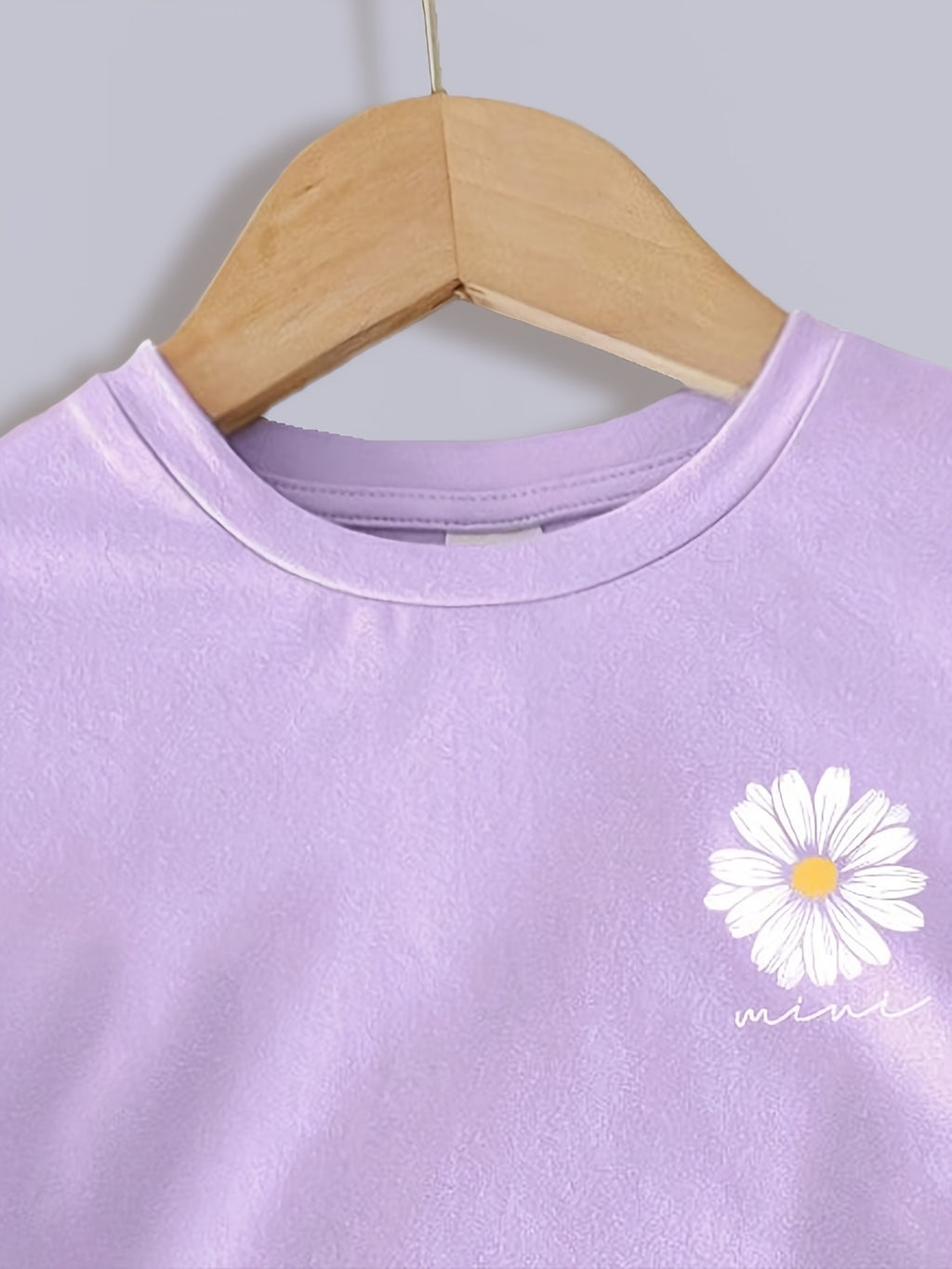 2-Piece Girls Summer Daisy Set Purple