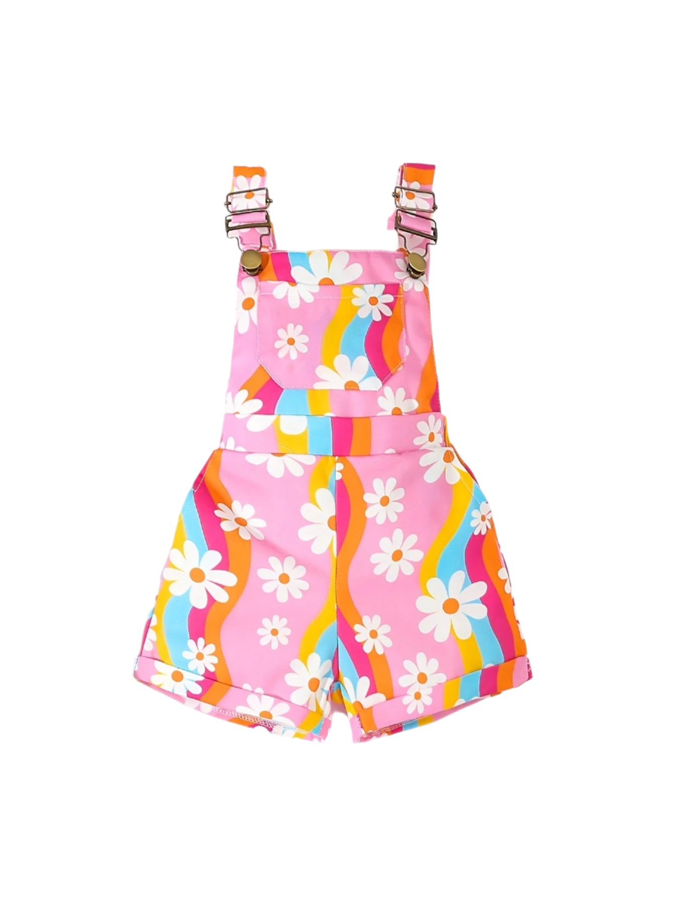 70's Style Floral Overalls